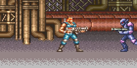 Original Contra III soldier in-game