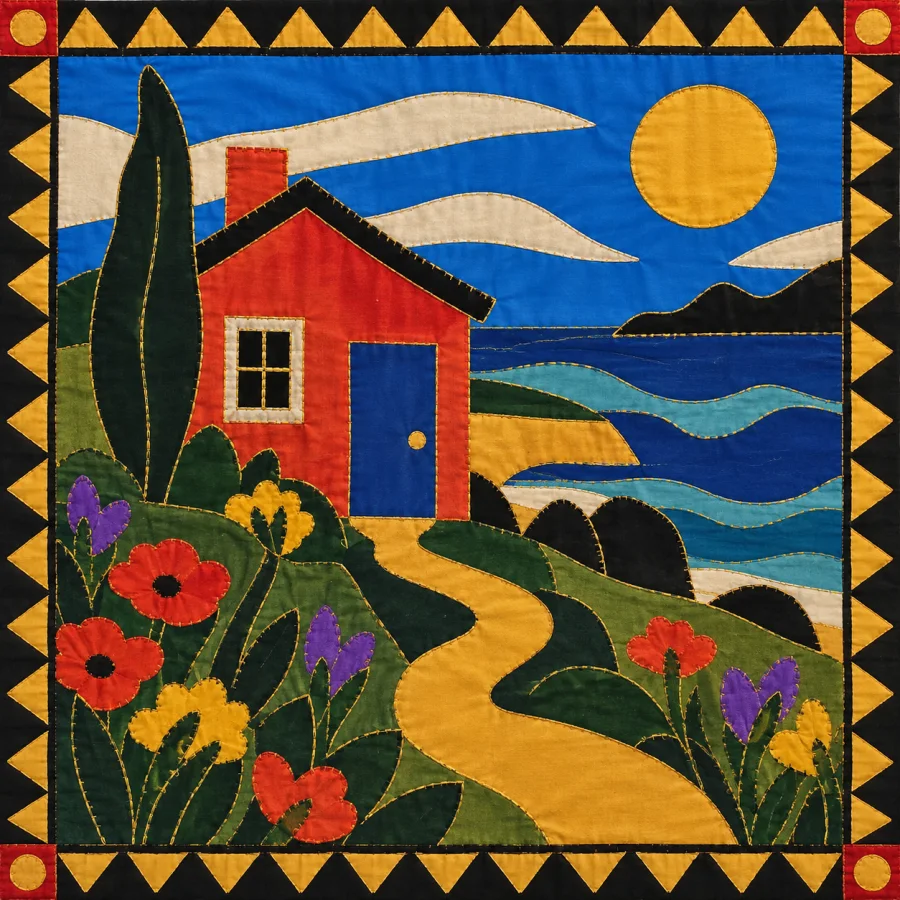 Akan Asafo Flag Applique: Graphic storytelling in stitched emblems