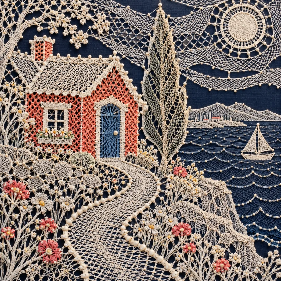 Bobbin Lace: Delicate paths of twisted threads