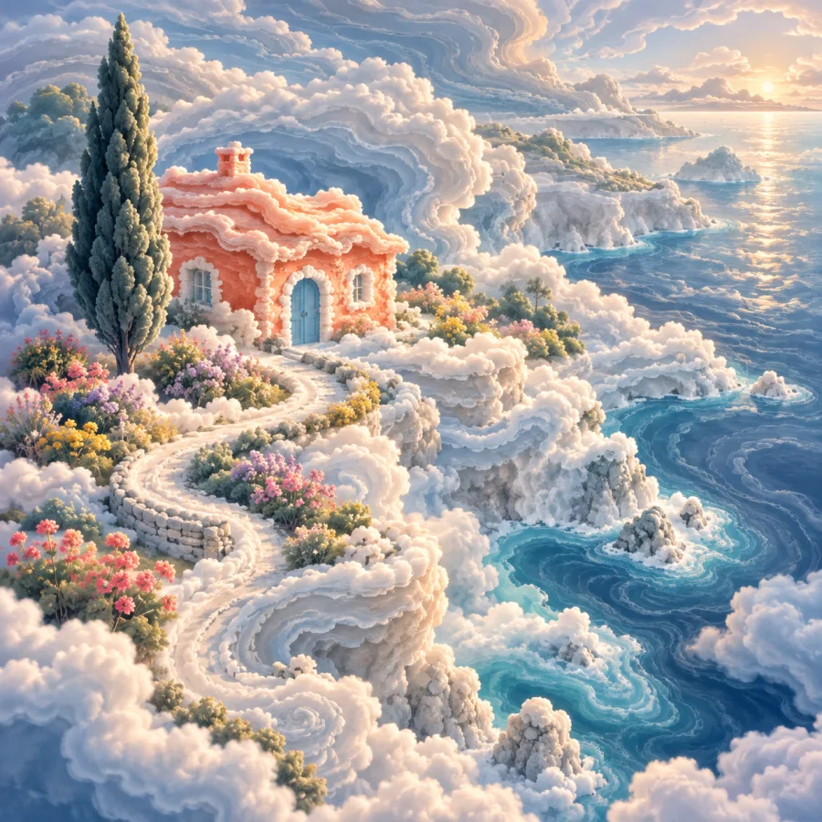 Cloud Cartography: An invented world drawn in layered vapor