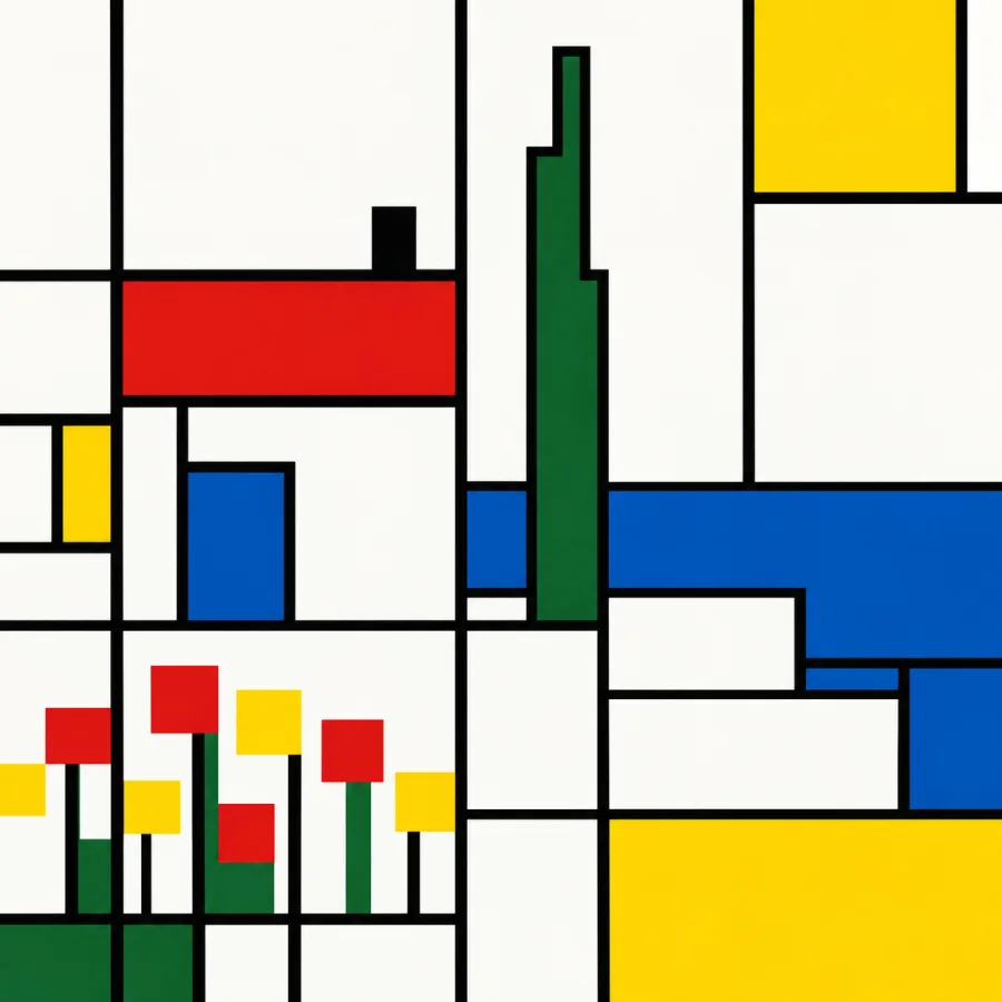 De Stijl: Primary colors in an orthogonal order