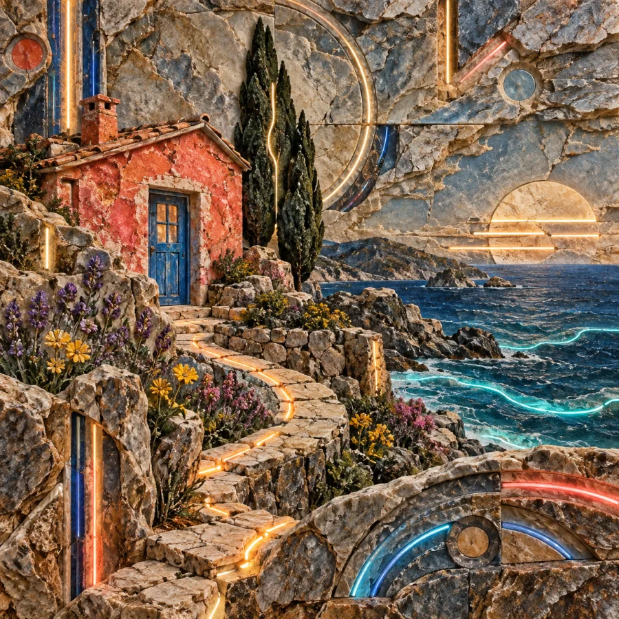 Fossilized Neon: An invented archaeology of glowing circuitry
