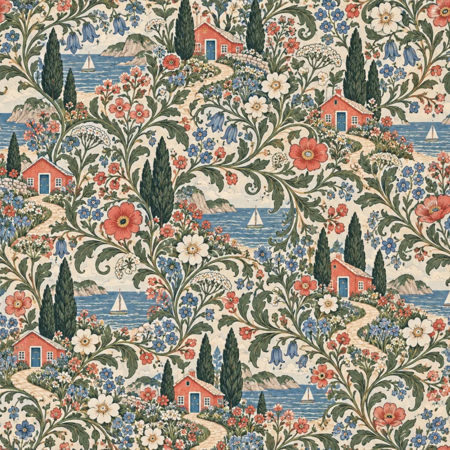 Liberty Floral Textile: Tiny flowers in a dense flowing repeat