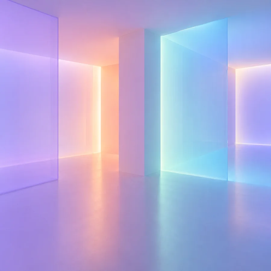 Light and Space Installation: Architecture dissolved by luminous gradients