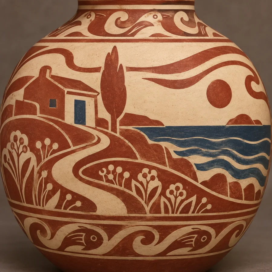 Moche Painted Ceramics: Fine-line drawing on sculptural vessels