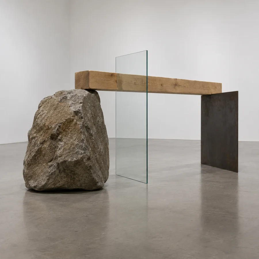 Mono-ha Arrangement: Raw materials in quiet spatial relationships