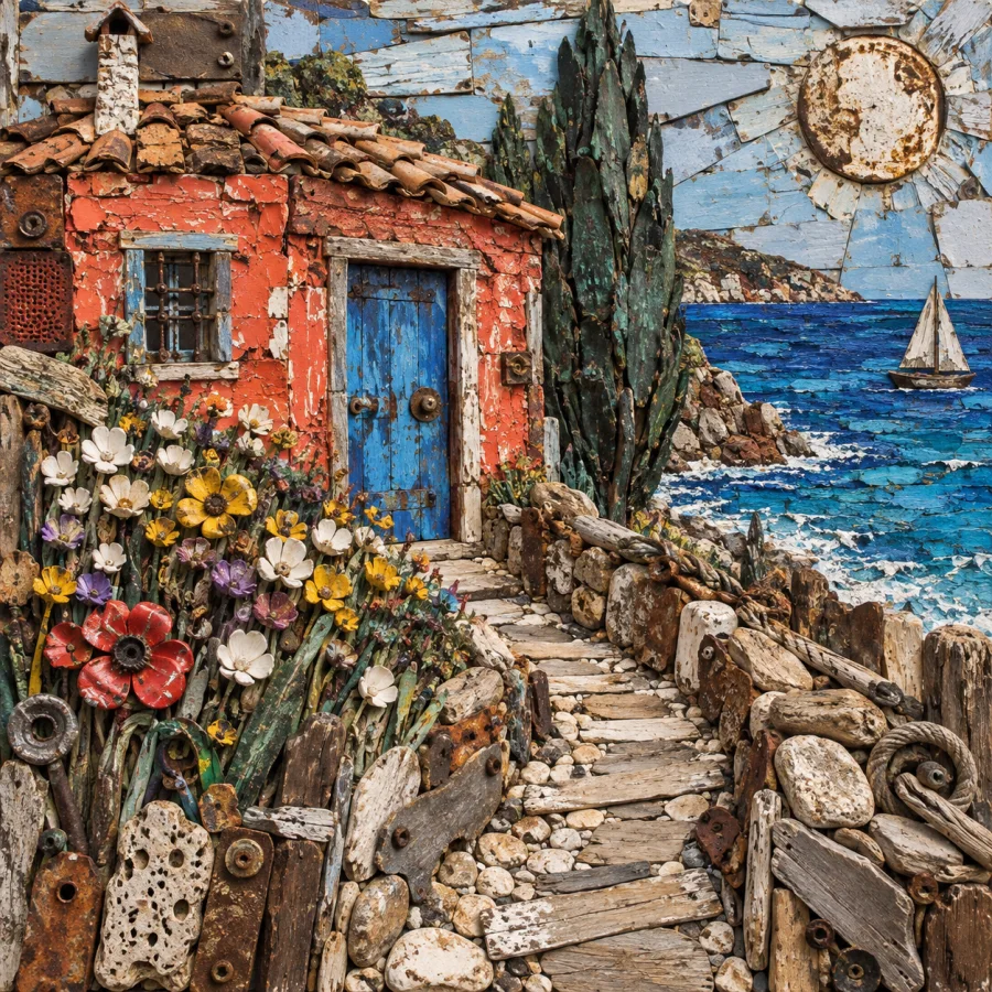 Nouveau Realisme Assemblage: Everyday objects compressed into a new whole
