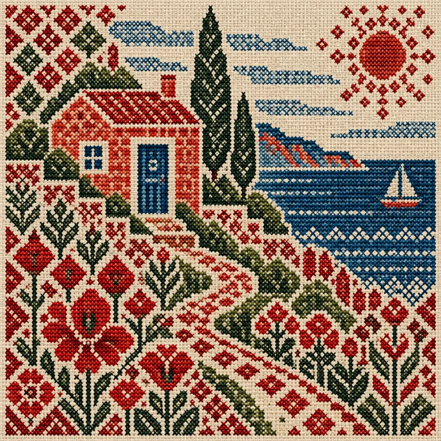 Palestinian Tatreez: Counted stitches and vivid geometric rhythm
