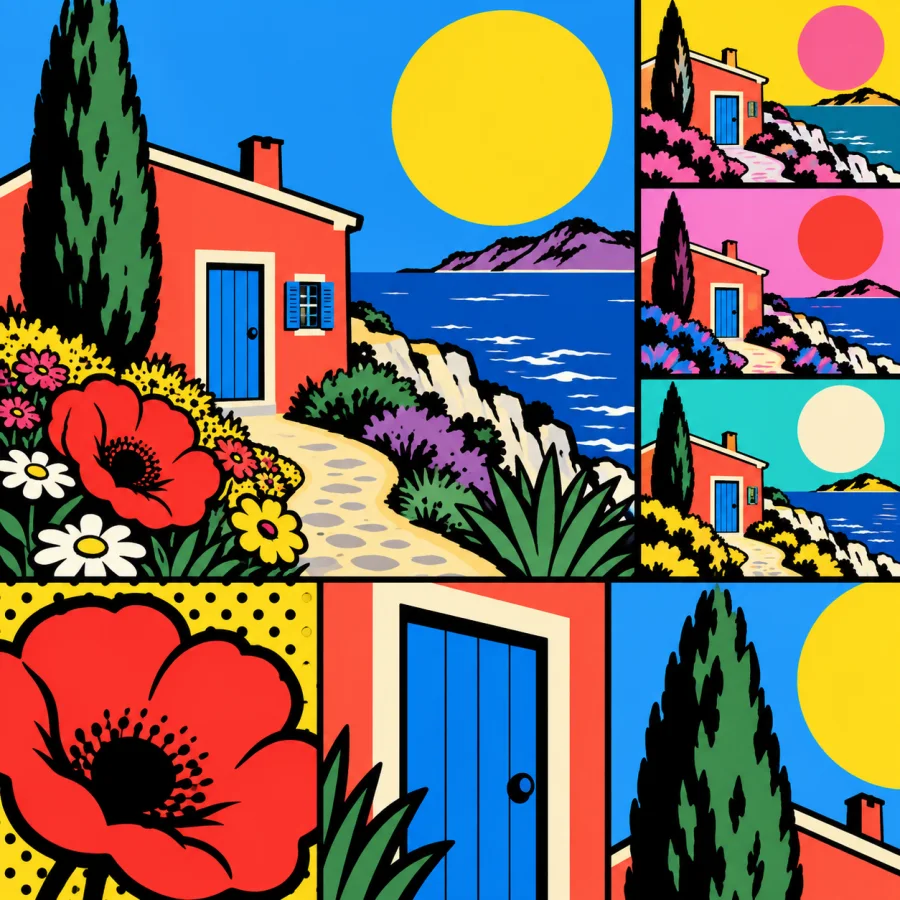Pop Art: Everyday imagery in bold repeated color