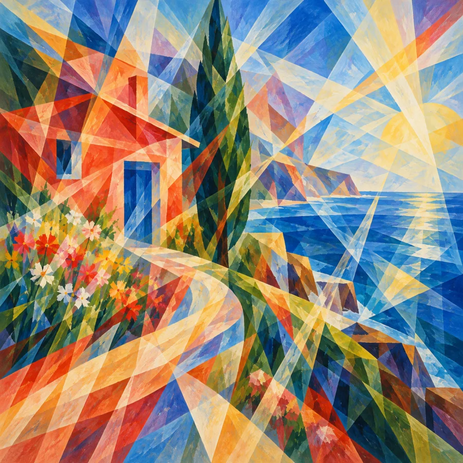 Rayonism: Intersecting beams and fractured luminosity