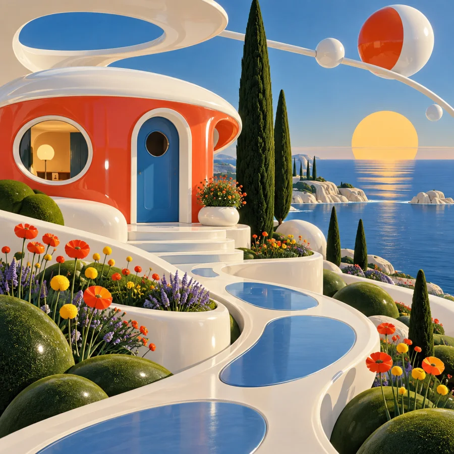 Space-Age Design: Smooth futuristic shells and optimistic color