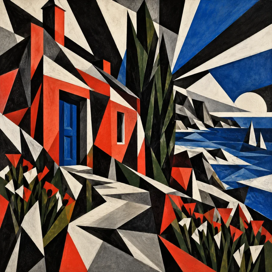 Vorticism: Hard-edged machinery and angular force