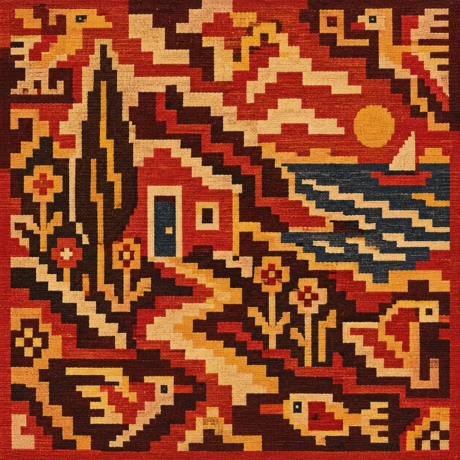 Wari Tapestry: Andean geometry in interlocking threads