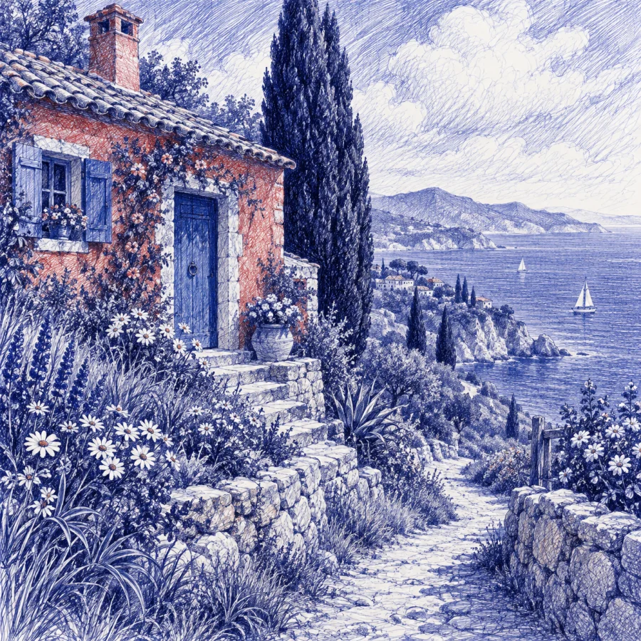 Ballpoint Pen: A whole world in blue ink