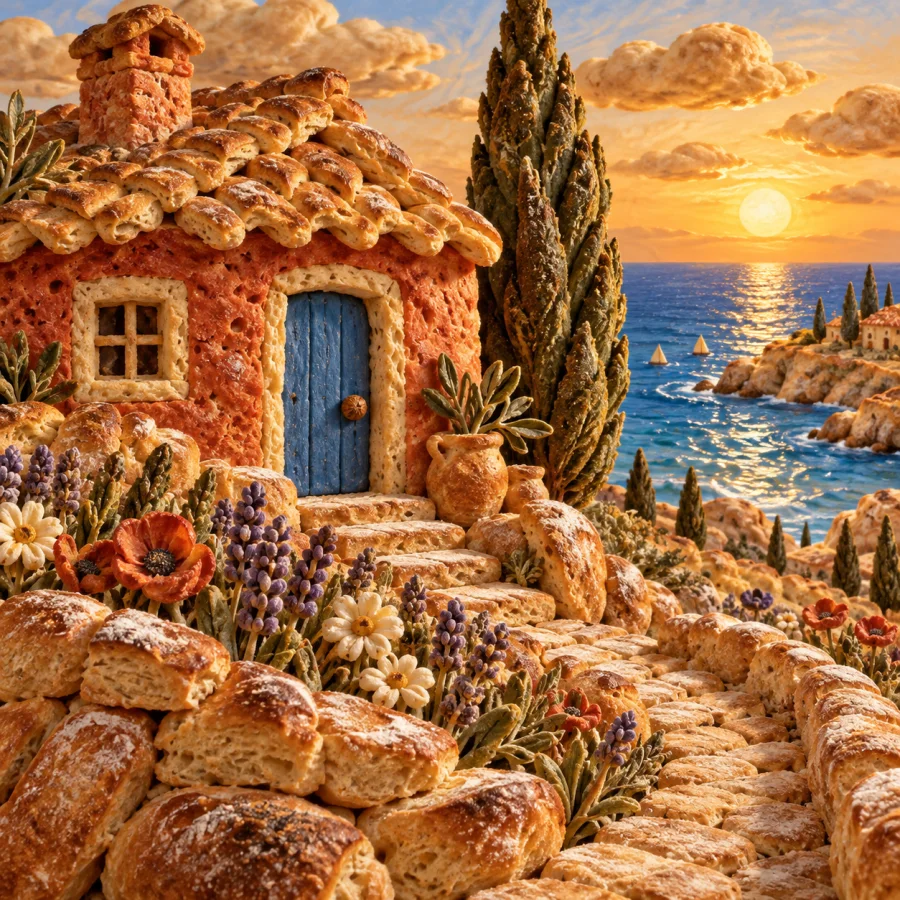 Bread Sculpture: A warm, flour-dusted miniature