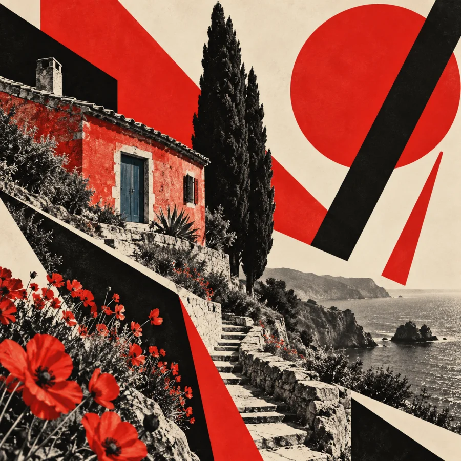 Constructivism: Bold diagonals, visual energy