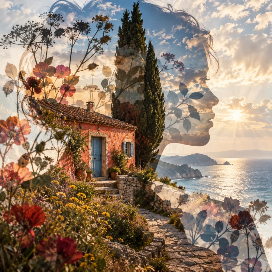 Double Exposure: Two images inhabit one