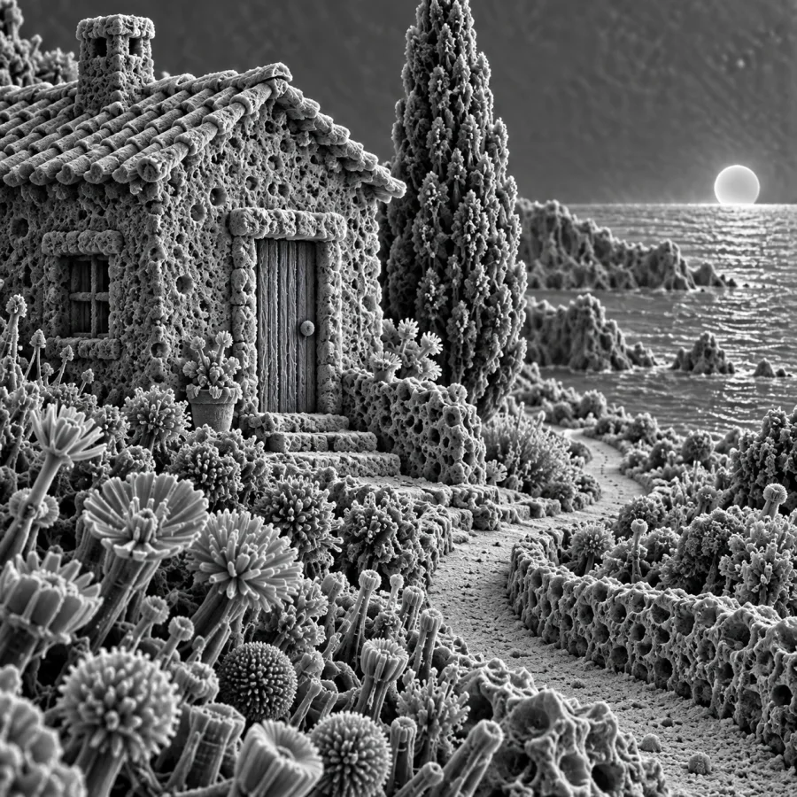 Electron Micrograph: A familiar world at microscopic scale