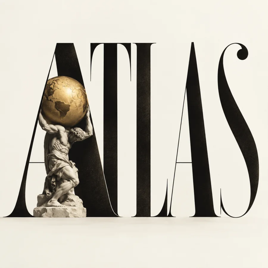 Didone Typographic Poster: Extreme thick-thin serif letterforms, vertical stress, generous empty space and elegant typographic contrast.