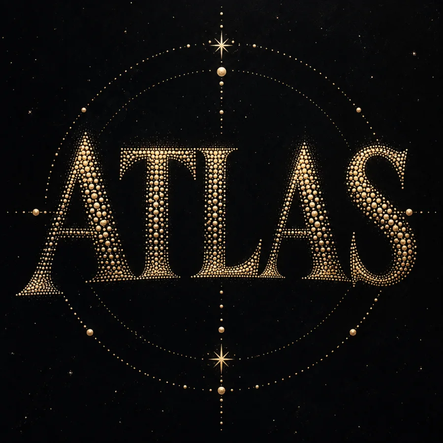 Dotted Pen Lettering: Letterforms assembled from controlled dots, delicate density shifts and crisp overall typographic silhouette.