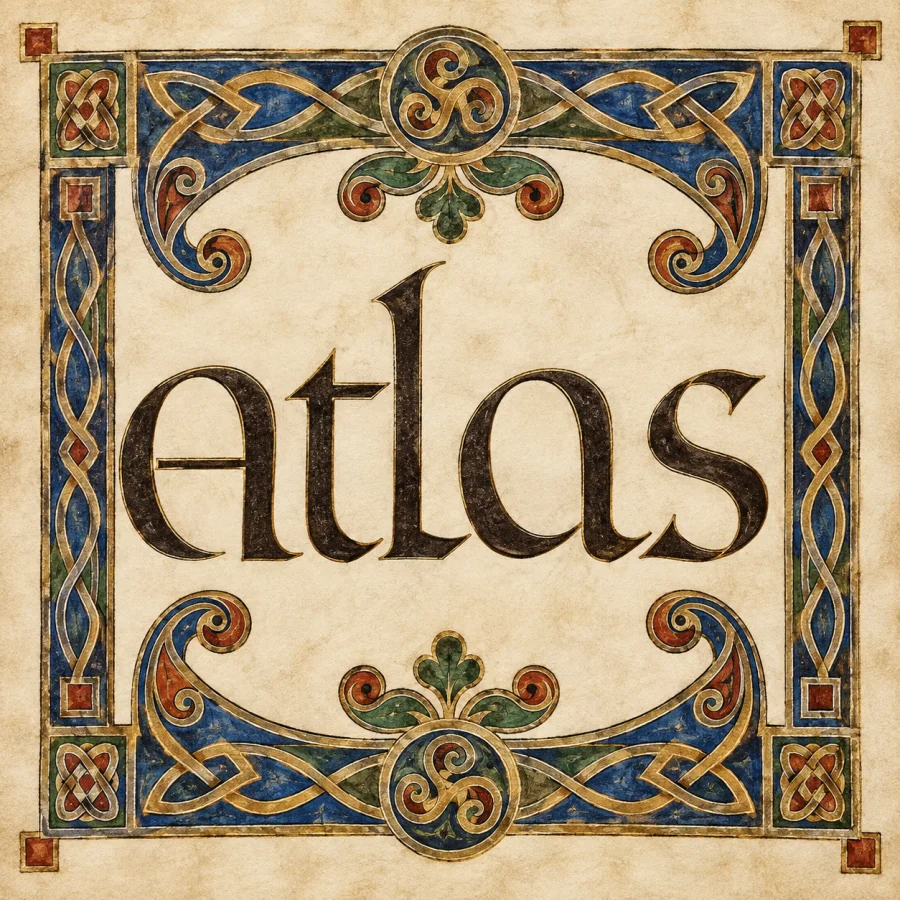 Insular Half-Uncial: Rounded manuscript letters with distinctive tall ascenders, wedge-like terminals and disciplined pen rhythm.