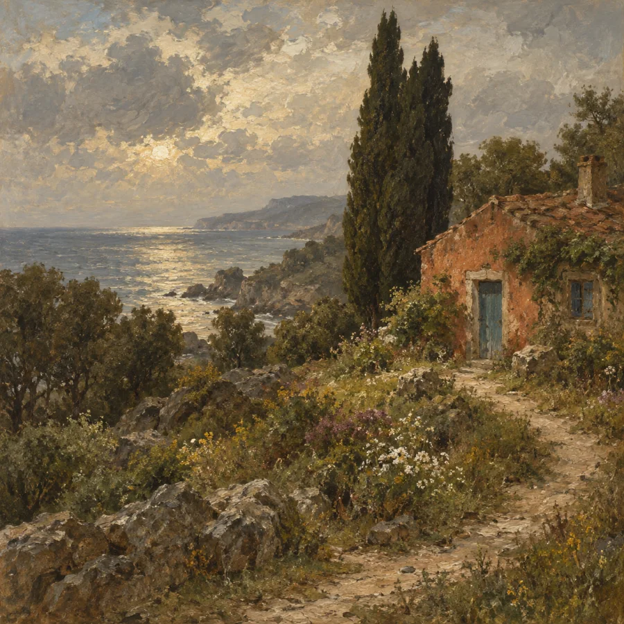 Barbizon Landscape: Earthy naturalism under an open sky