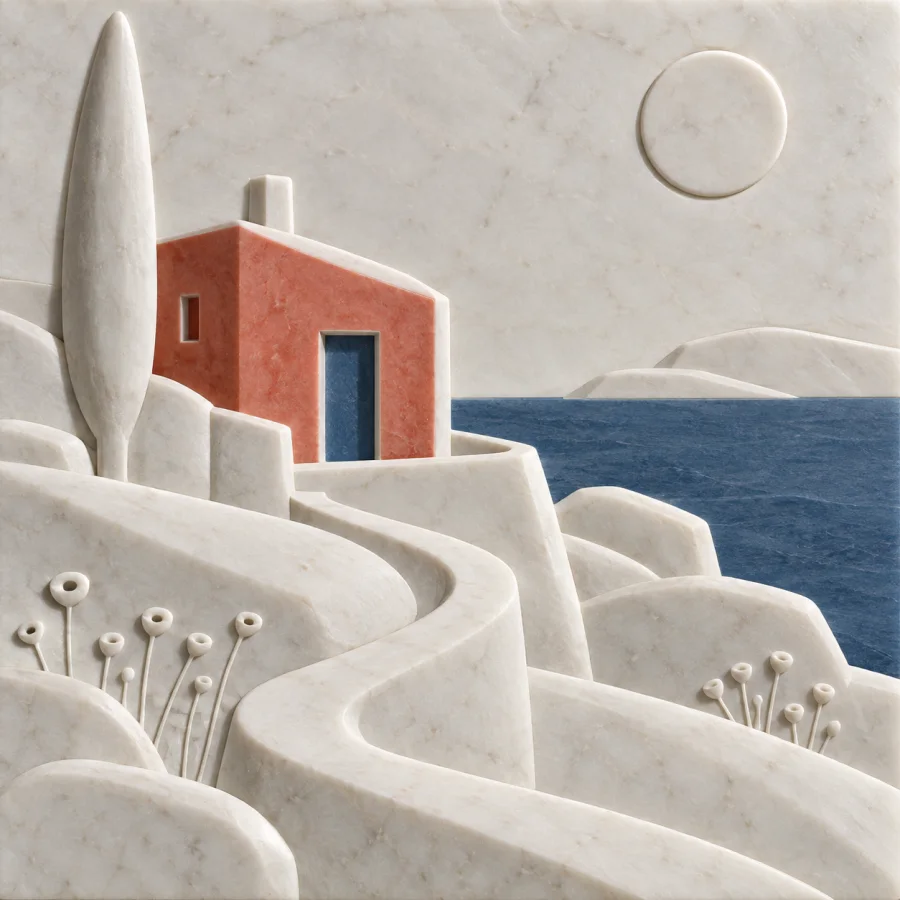 Cycladic Marble Abstraction: Quiet forms reduced to essentials