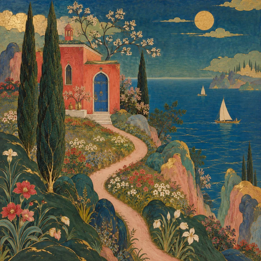 Deccani Painting: Rich color in an otherworldly atmosphere