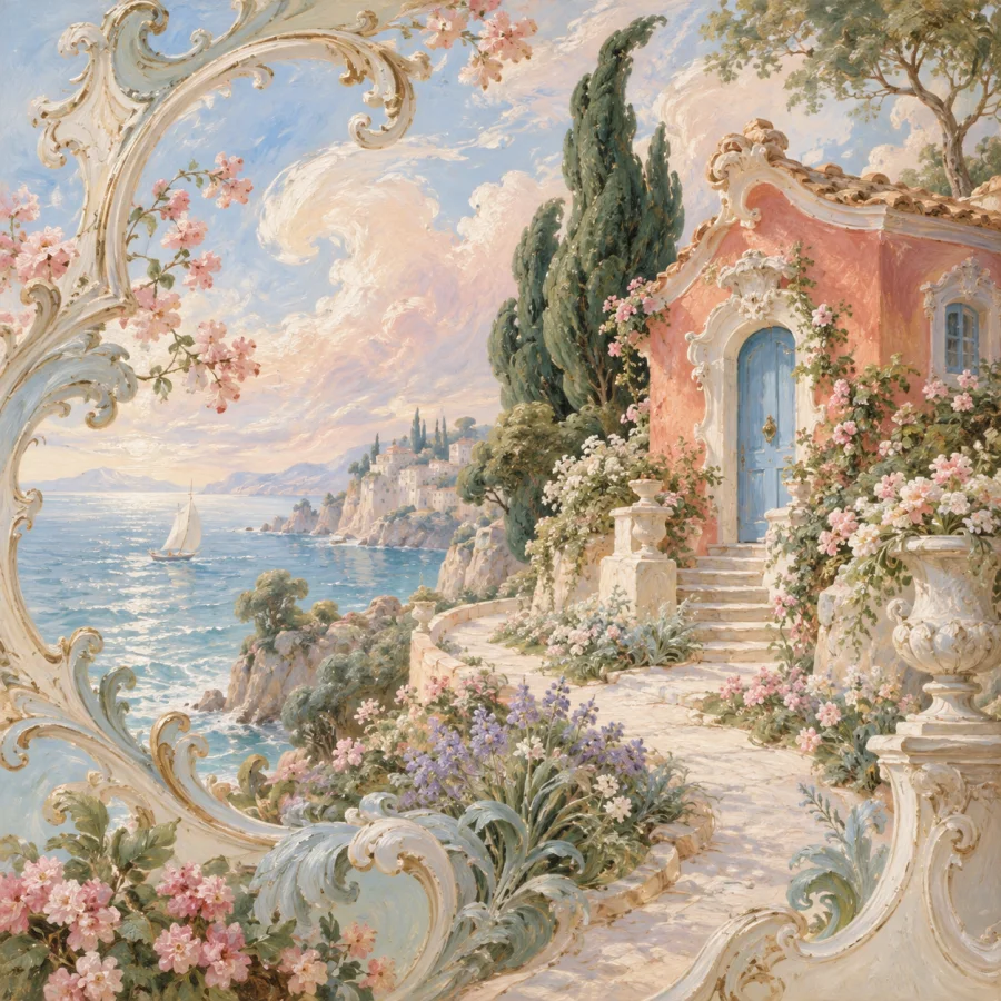 Rococo Painting: Airy ornament and pastel light