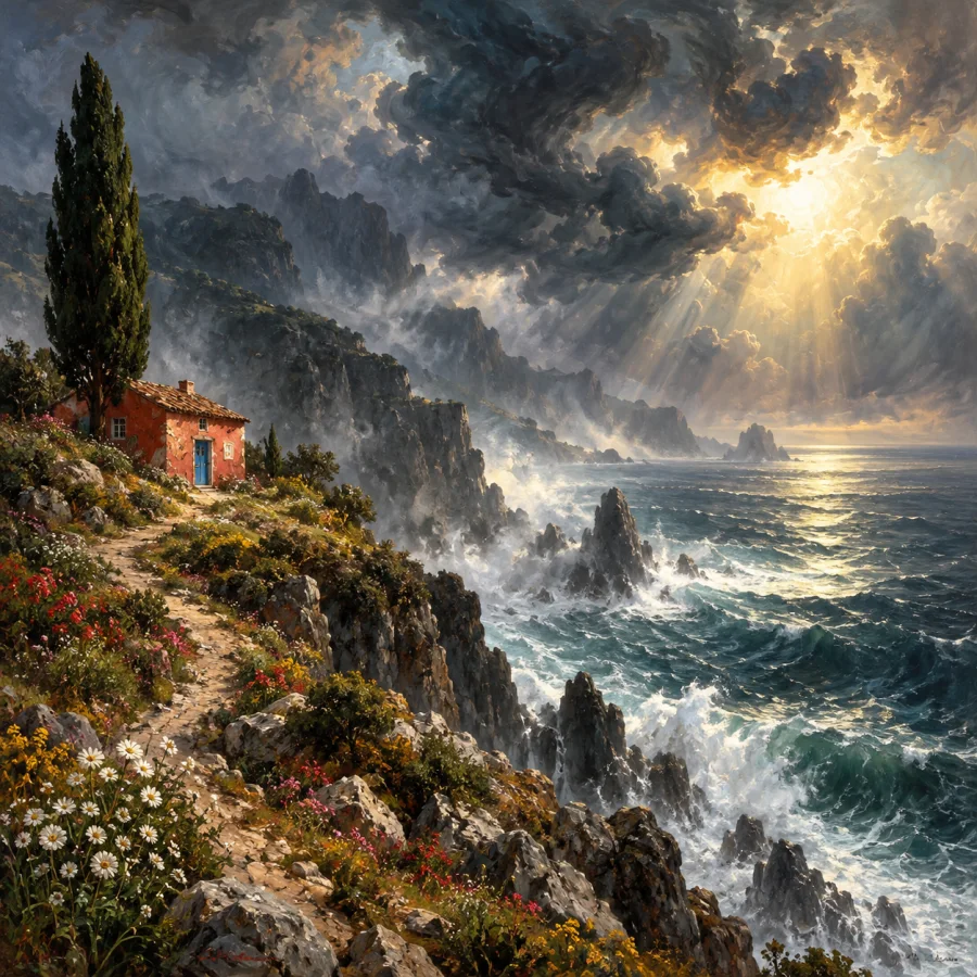 Romantic Sublime: Nature overwhelms the familiar