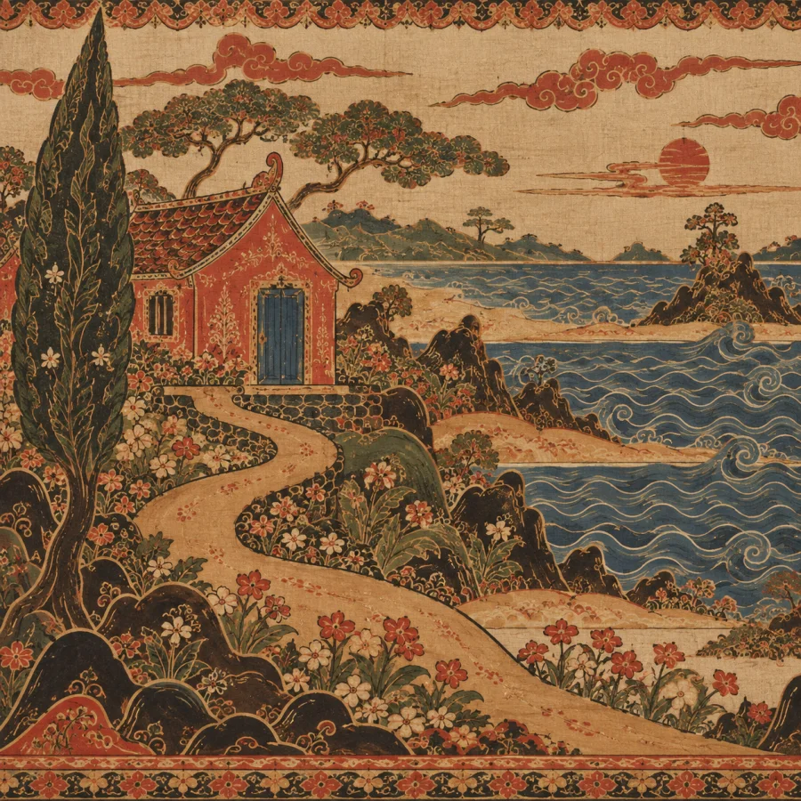 Wayang Beber Painting: A story unfolds along painted cloth