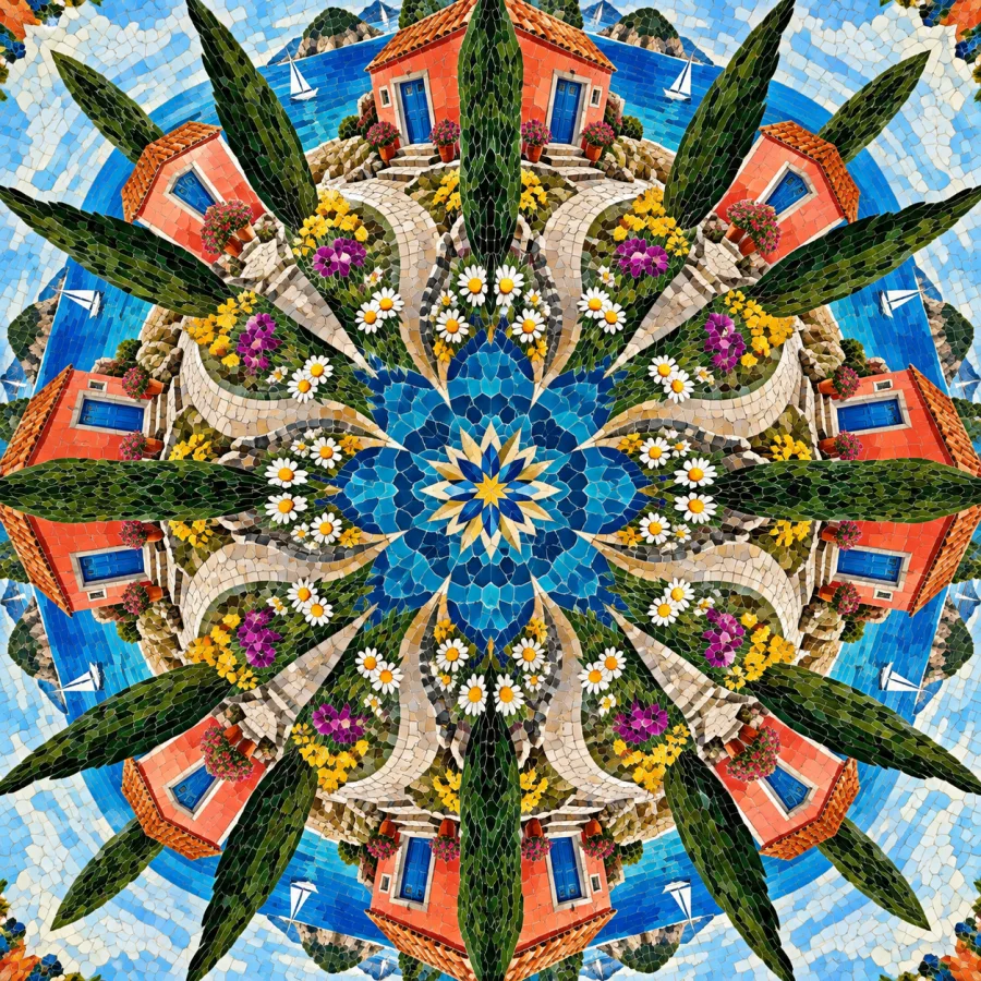 Kaleidoscope: One scene becomes a mandala