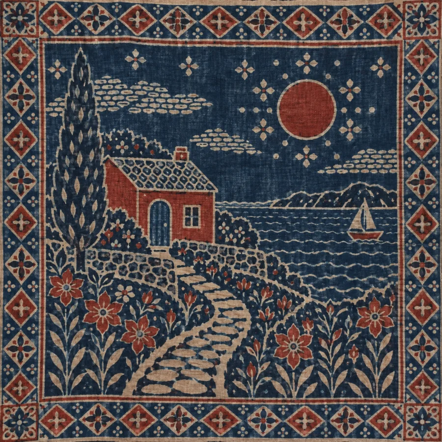 Ajrakh Block Printing: Indigo and madder in disciplined repeats