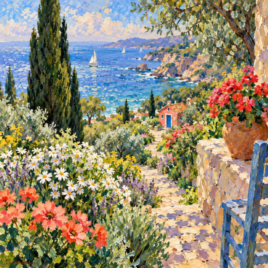 American Impressionist Garden: Broken sunlight and cultivated color