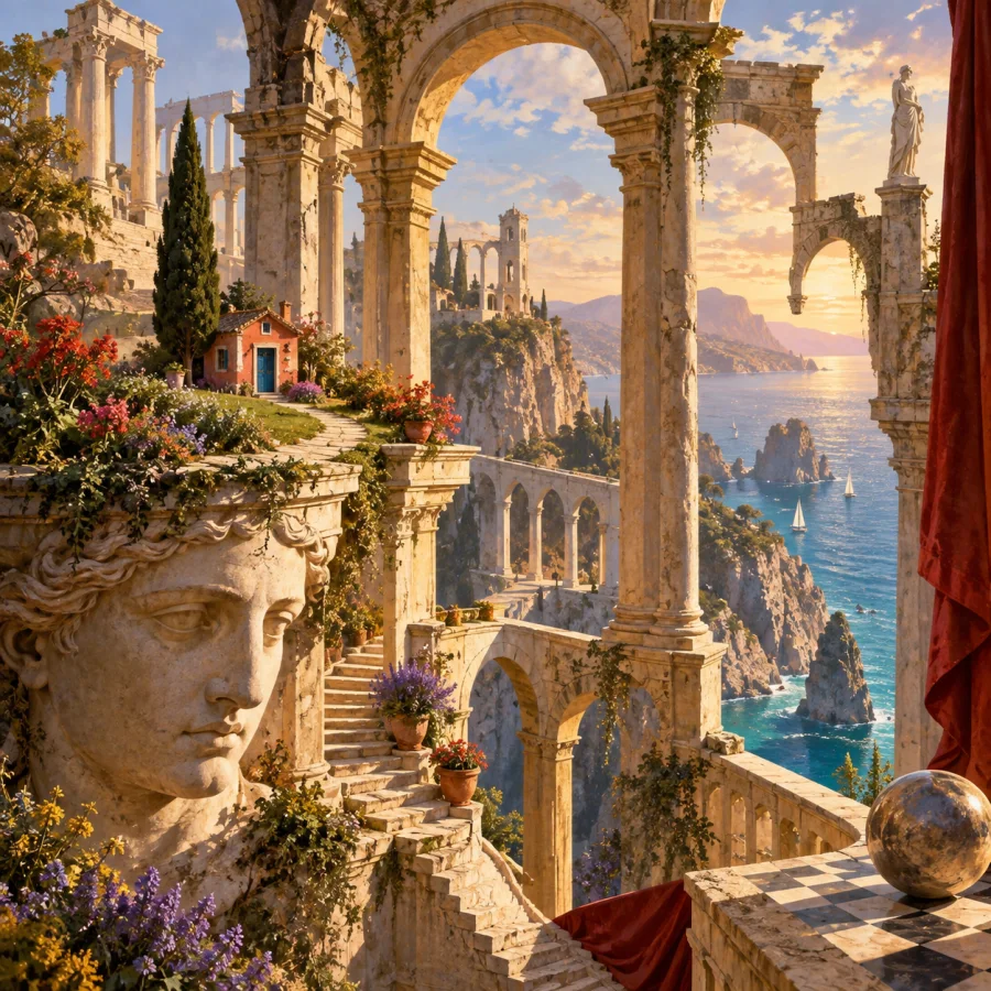 Architectural Capriccio: Invented ruins in plausible space