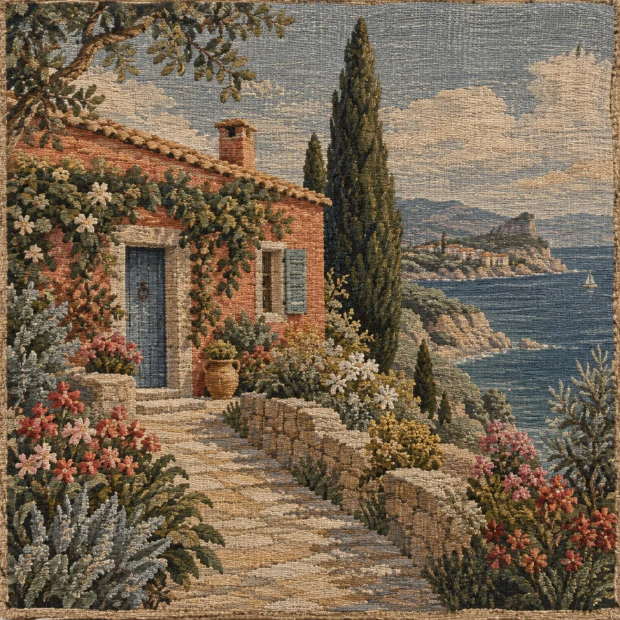 Aubusson Tapestry: Soft woven modeling and elegant landscape rhythm