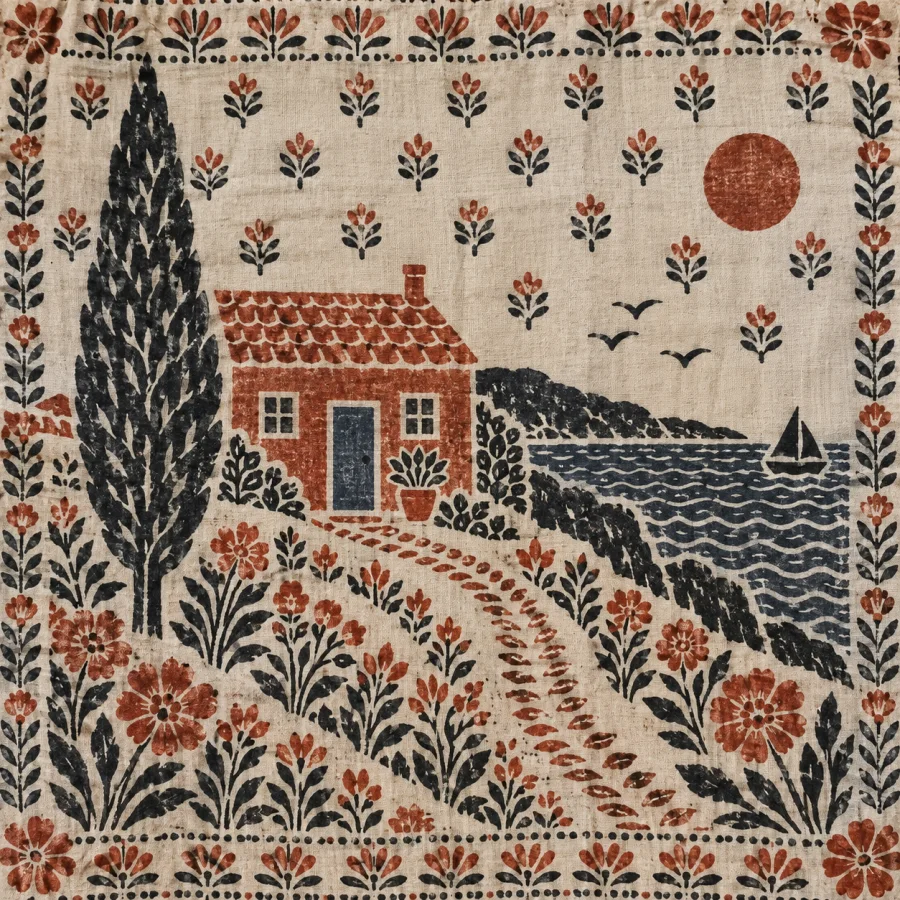 Bagru Block Printing: Earthy botanical marks on cotton