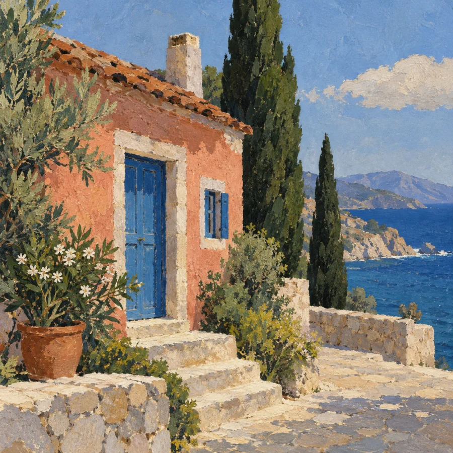 Casein Painting: Matte opacity and crisp dry color