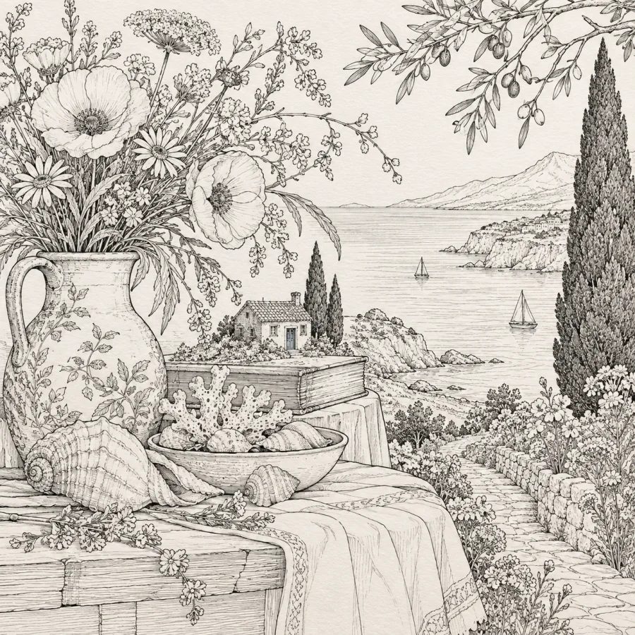Chinese Baimiao Drawing: Uncolored forms in disciplined fine line