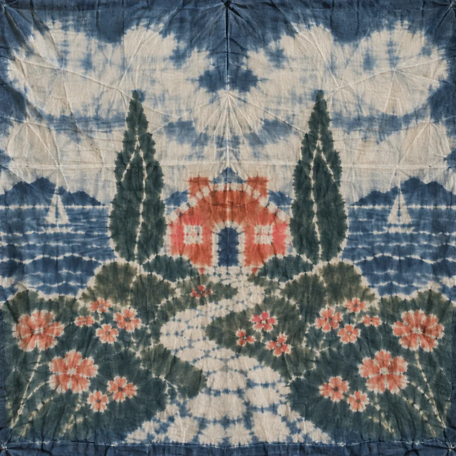 Chinese Jiao Xie Resist: Mirrored dye patterns shaped by folding and binding