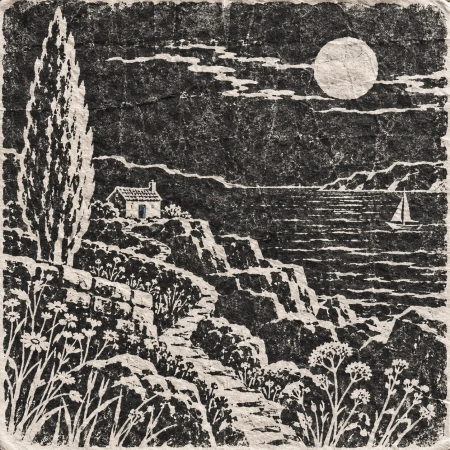 Chinese Rubbing Art: Pale relief emerging from dense black ink