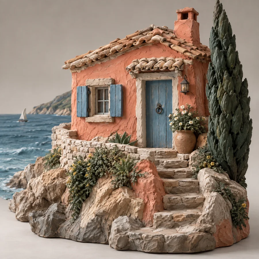 Digital Clay Sculpt: Hand-worked volume in a monochrome sculpting material