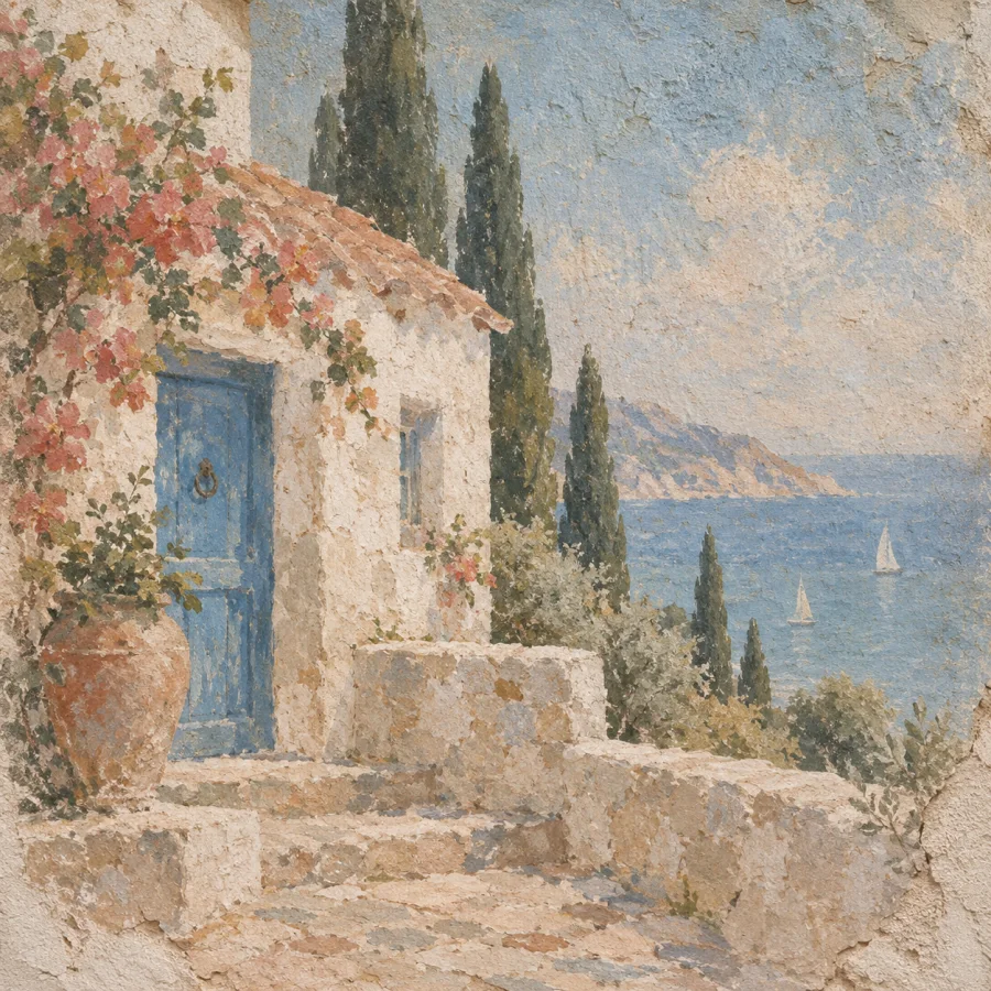 Distemper Painting: Powdery pigment on an absorbent ground