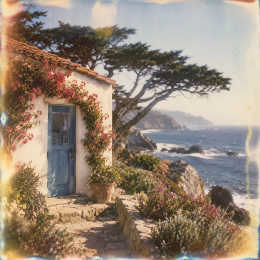 Integral Instant Film: A small photographic image with soft chemical color