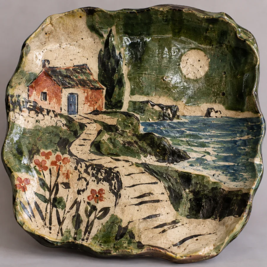 Japanese Oribe Ware: Asymmetry and bold green glaze