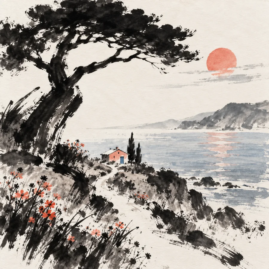Japanese Zenga Brush Painting: Radical economy and spontaneous gesture