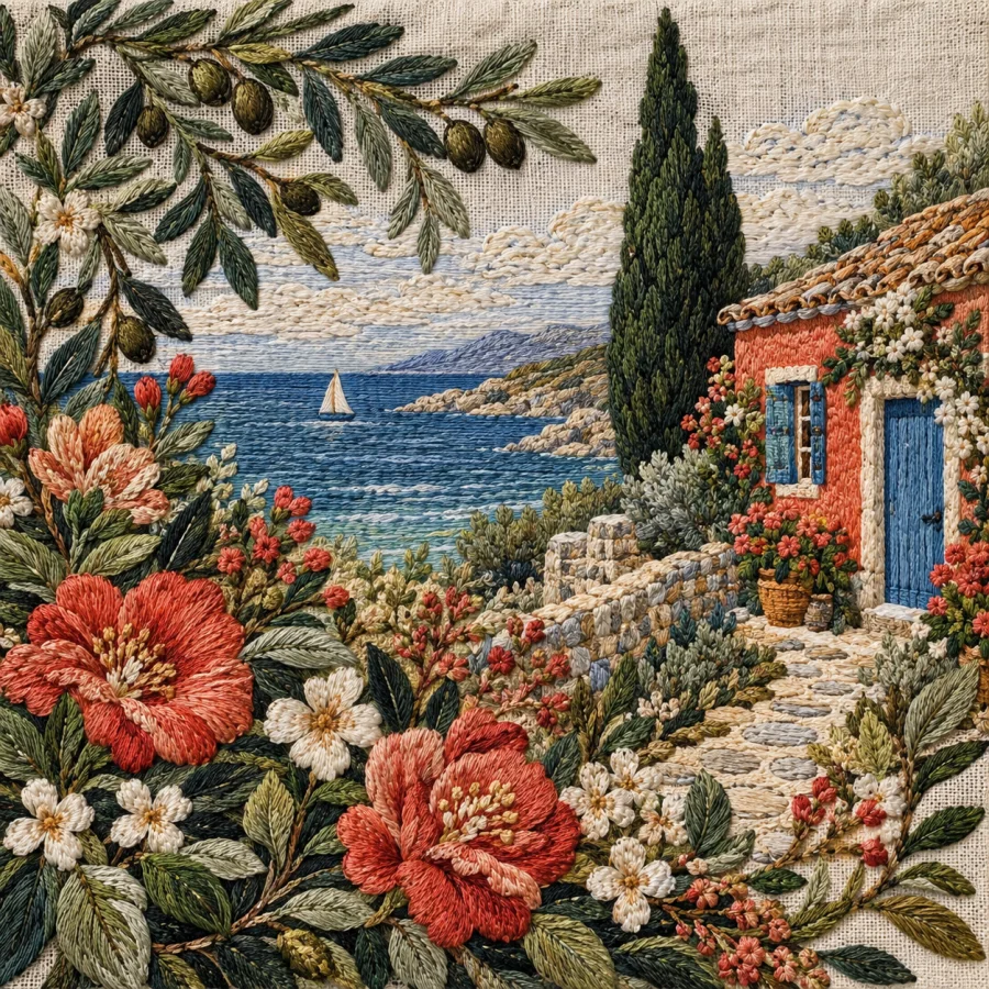 Kashida Embroidery: Lush botanical stitches on warm cloth