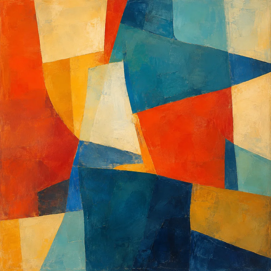 Lebanese Modernist Color Abstraction: Mediterranean color in open abstract structure