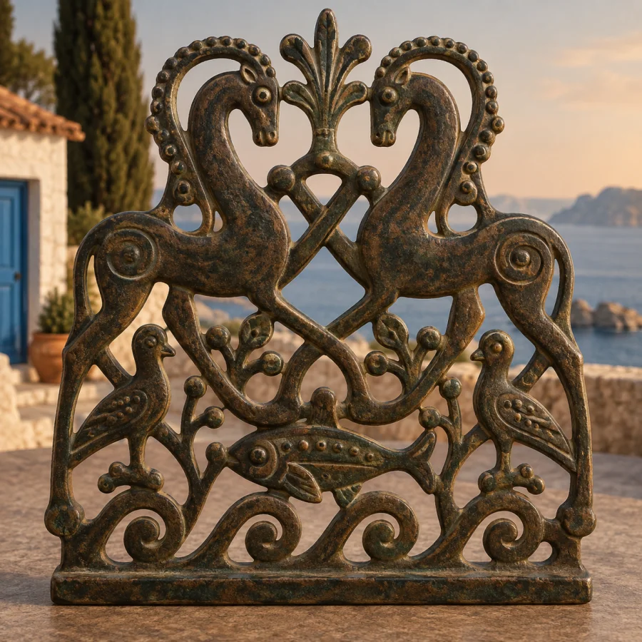 Luristan Bronze-Inspired Openwork: Compact cast forms and intricate negative space