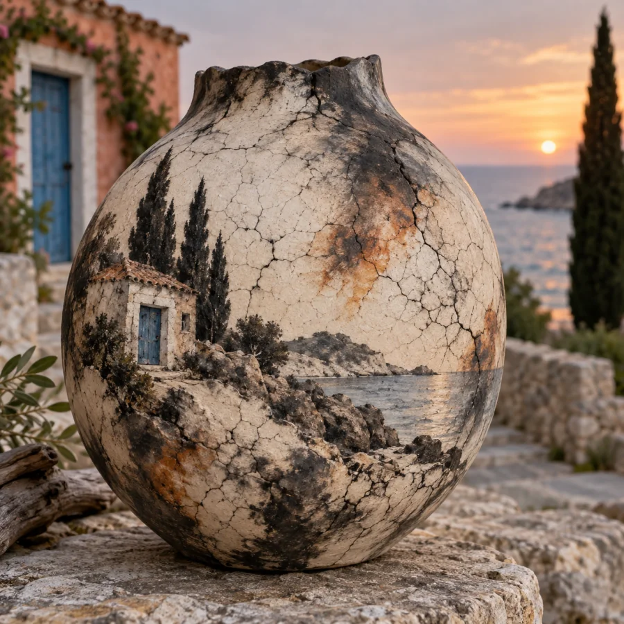 Naked Raku: Smoky crackle on bare polished clay